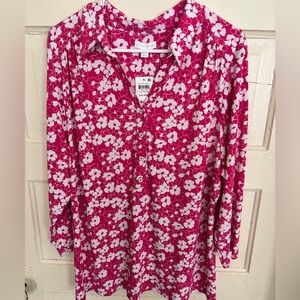 NWT Charter Club Floral blouse XXL